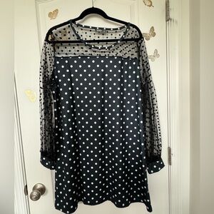 Blue and white Polka Dot Dress